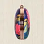 Women Oval Lotus Printed clutch