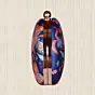 Woman Blue Floral Printed Clutch