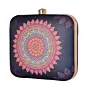Women Pink-Blue Mandala Print Clutch