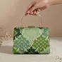 Woman Classic Green Ethnic Embroidered Clutch