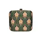 Woman Green Aesthetic Printed Clutch