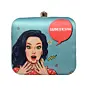 Woman Emerald Green Customised Name Clutch