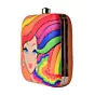 Woman Rainbow Printed Clutch