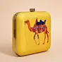 Women Camel Printed Clutch