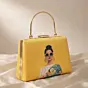 Yellow Based Classy Women Printed Clutch
