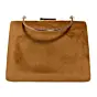 Women Brown Fabric Clutch