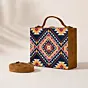 Woman Yellow Symmetrical Printed Suitcase Style