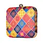Women Diamond Shaped Multi-Coloured Printed Pattern Clutch