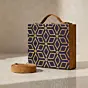 Woman Rustic Floral Symmetrical Suitcase Style