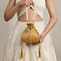 Woman Royal Golden Pearl Potli
