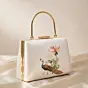 Women Peacock With Flower Printed Clutch