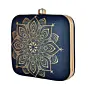 Women Golden Mandala Print Clutch