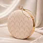 Women Ivory Based Minimal Embroidery Clutch
