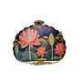Women Lotus Printed D-shape Clutch