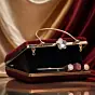 Woman Murli Embroidery Name Customized Clutch