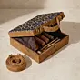 Woman Rustic Floral Symmetrical Suitcase Style