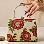 Women Vintage Rose Garden Embellished Clutch