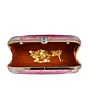 Woman Purple-White Resin Print Clutch
