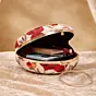 Women Red Floral Printed Round Clutch