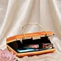 Women Divine Cow Lotus Hand Printed Clutch