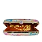 Woman Purple-Peach Resin Print Clutch