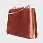 Women Salmon Pink Fabric Clutch