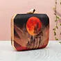 Woman Red Moon Printed Clutch