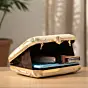 Woman Vintage Courtyard Printed Clutch