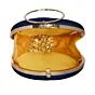 Woman Ganesh Printed Round Clutch