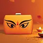 Women Durga Eyes Yellow Printed Clutch