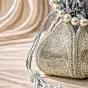 Woman Royal Silver Pearl Potli