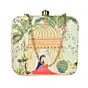 Woman Printed Clutch & Gold-Plated Butterfly Bangle | Festive Luxe Combo