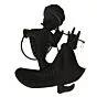 Musician Tribal Man Playing Flute Wall Hanging