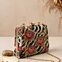 Woman Zebra Floral Luxury Statement Clutch