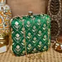 Woman Green Aesthetic Clutch