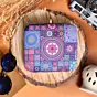 Woman Purple Multipattern Mandala Clutch