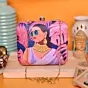 Women Purple Saree Women Printed Clutch