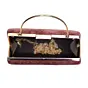 Women Salmon Pink Fabric Clutch