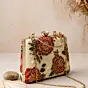 Women Vintage Rose Garden Embellished Clutch