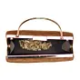Women Brown Fabric Clutch