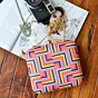 Woman Funky Peach And Yellow Pattern Clutch