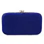 Bridal Navy Blue Box Clutch Bag Purse 