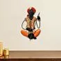 Musician Tribal Playing Veena Handcrafted Iron Wall Hanging