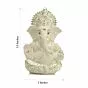 Ganesha Idol Silver Plated Ganesh for Car Dashboard Statue Ganpati Figurine Luck & Success