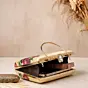 Women Gold Floral Embellished Luxury Clutch Bag