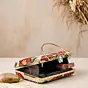 Women Vintage Rose Garden Embellished Clutch