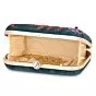 Handicraft Embroidered Box blue Clutch Bag Purse for Bridal