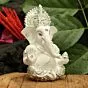 Ganesha Idol Silver Plated Ganesh for Car Dashboard Statue Ganpati Figurine Luck & Success