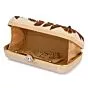Handicraft Hand Embroidered Peach Box Clutch Bag 