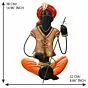 Musician Tribal Playing Veena Handcrafted Iron Wall Hanging